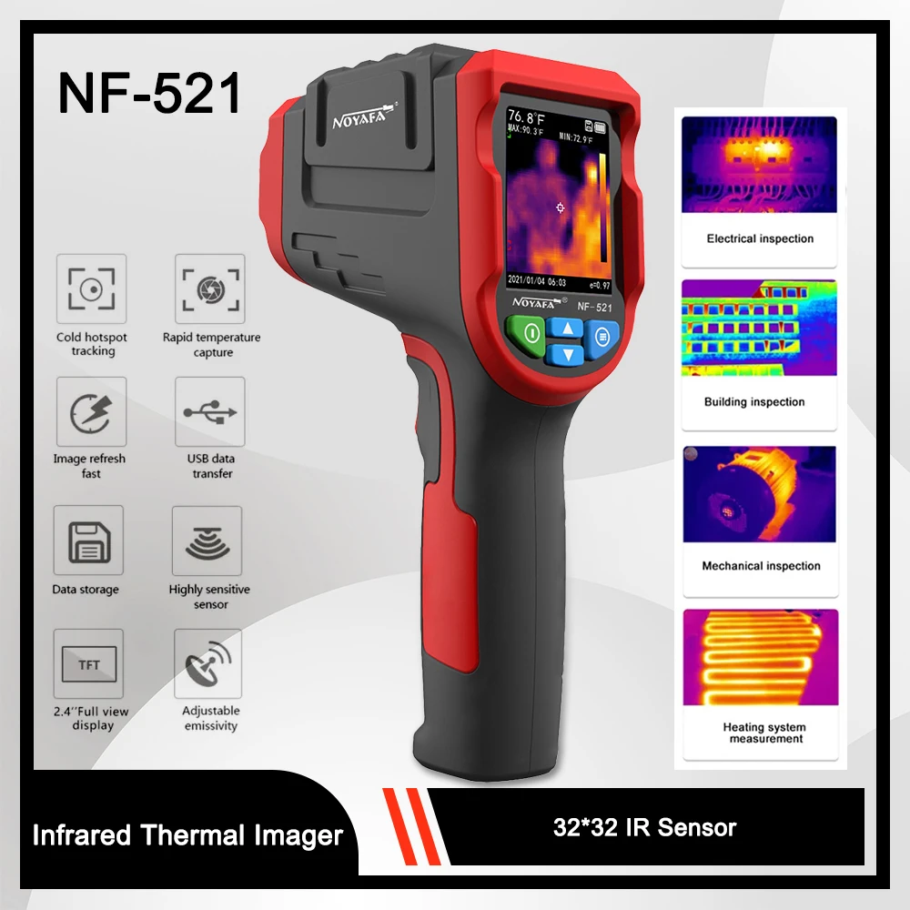 Noyafa NF 521 Handheld Infrared Thermal Imager 340X240 Resolution Imaging 1024 Pixels Sensor Floor Heating Temperature Detector