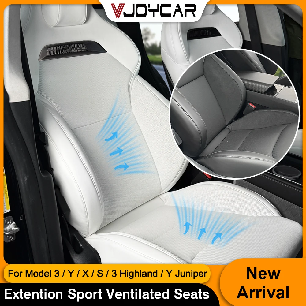 

Расширенные спортивные вентилируемые сиденья Vjoycar для Tesla Model 3 Y X S 3 Highland Y Juniper Leather X S Plaid Style с подогревом и охлаждением