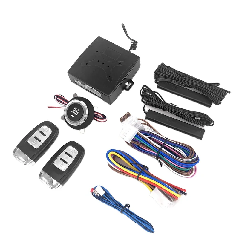 One Button Start Retrofit Of 12V Car Keyless Entry Anti-theft System Remote Start GPS OBD