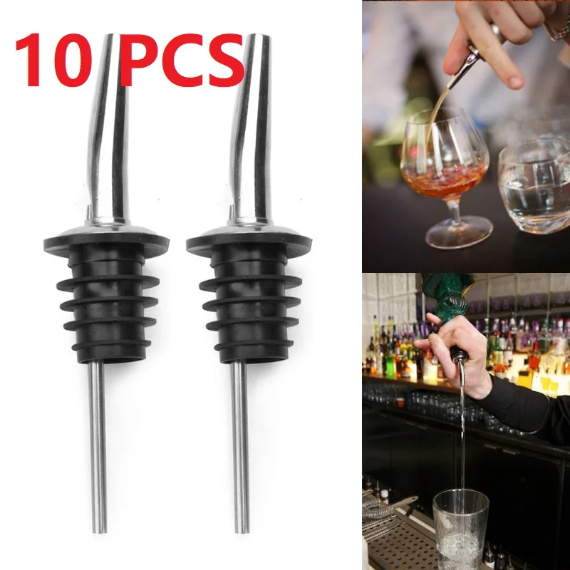 

10/7/5/3/1Pcs Stainless Steel Wine Bottle Stopper Olive Oil Pourer Dispenser Spout Bottle Pourer Stopper Bottle Bar Accessories