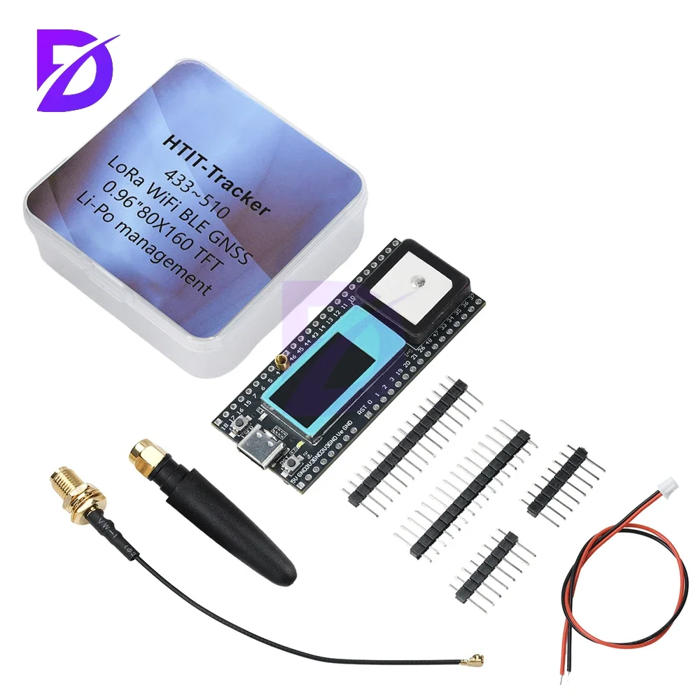 

Комплект для разработки GPS-трекера ESP32 LoRa с 0,96-дюймовым ЖК-дисплеем и интерфейсом Type-C для отслеживания транспортных средств, домашних животных и обеспечения безопасности детей