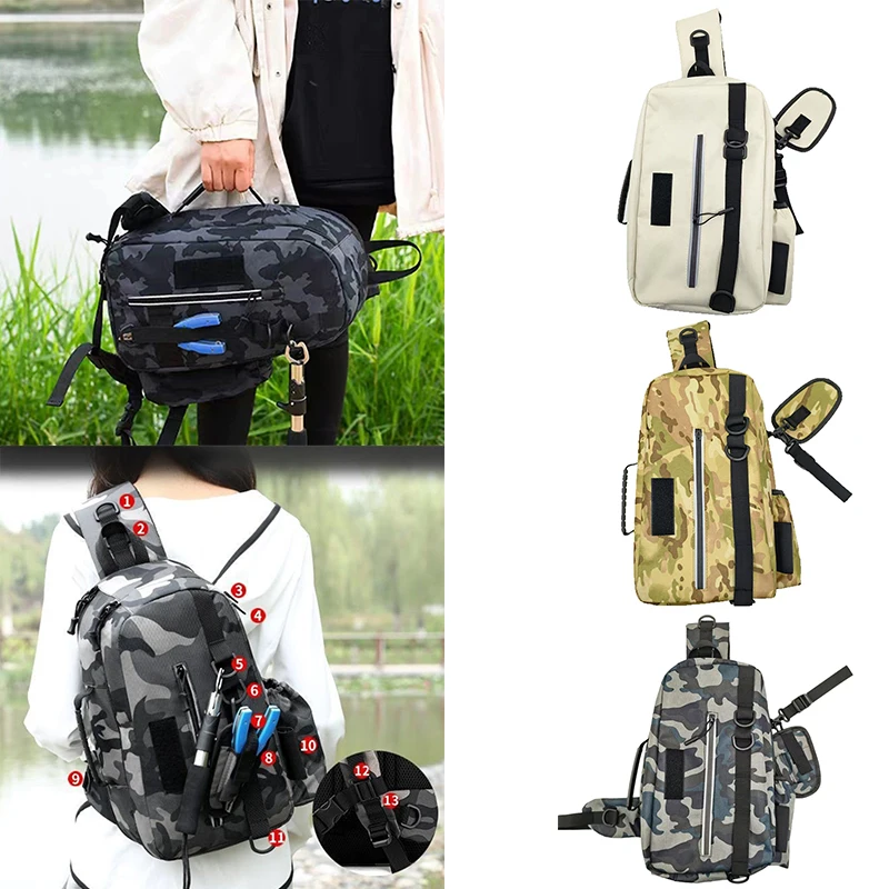 

Outdoor Waterproof Fishing Bag Multifunctional Fishing Rod Fishing Gear Storage Bag Messenger Bag Handbag Outdoor Supplies