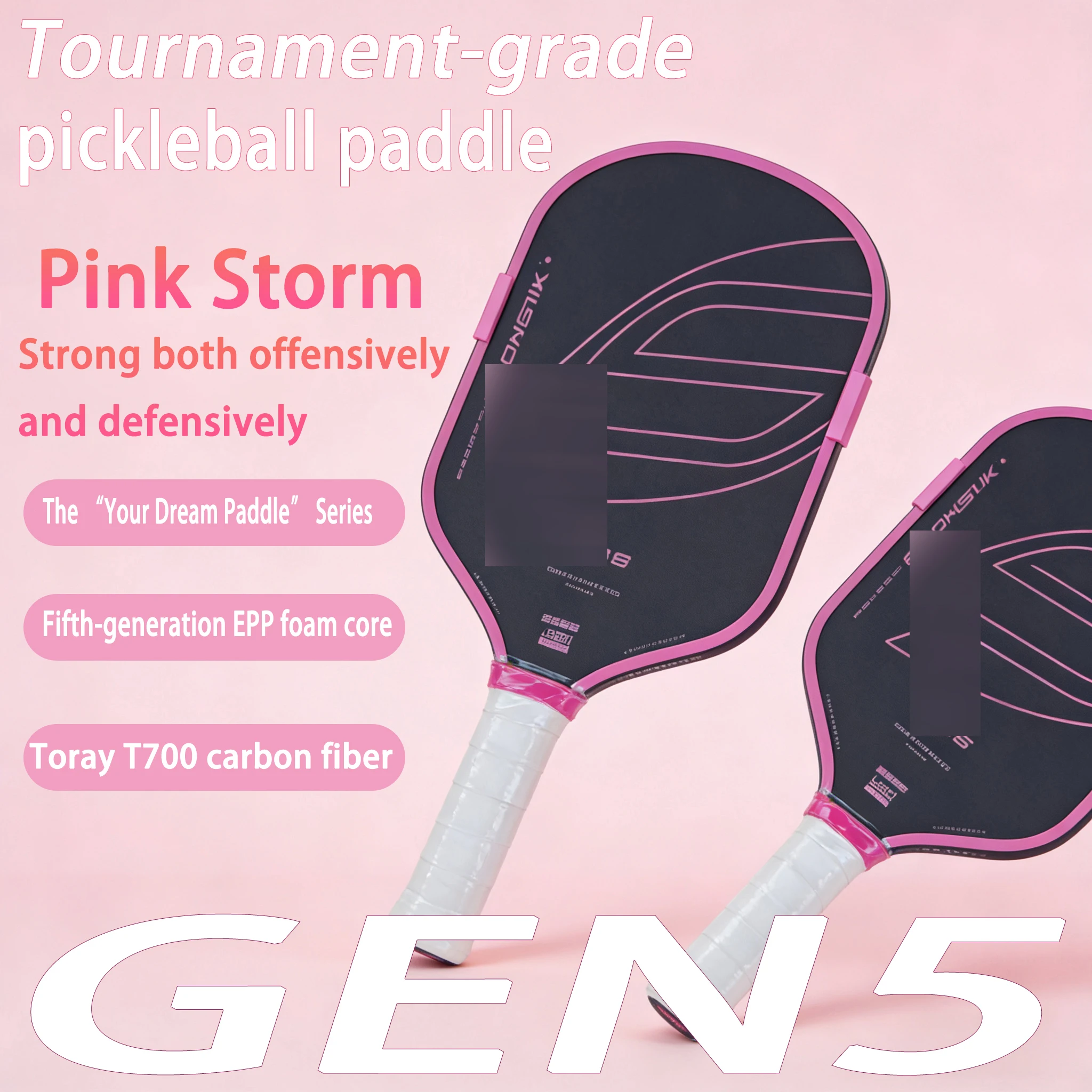 

Ракетка для пиклбола GEN5 | Бумстик Кор | Углеродное волокно T700 | Поверхность Infinigrit | Улучшенный баланс и стабильность | Более высокая скорость мяча