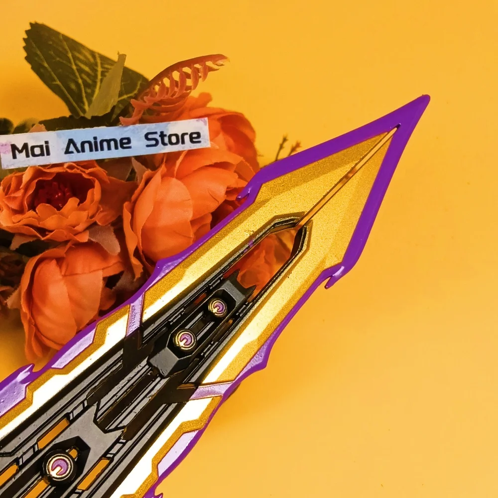 11.2 بوصة لعبة Valorant كاتانا معدن حقيقي كاتانا الساموراي صابر الصلب النينجا شفرة سكين أنيمي تأثيري الدعامة السيف لعبة غير حادة هدية #5