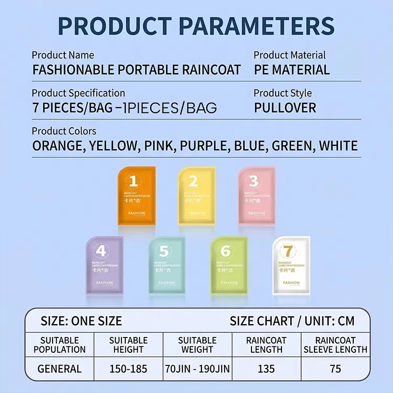 Portable Card Size Disposable Raincoat Adults Pocket Rain Poncho Waterproof Emergency Rainwear for Outdoor Travel Camping Hikin