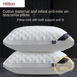 Soft Cotton Pillow Core for Neck Support with Hilton Hotel Quality Adult Student Home Use One or Two Pillow Cores