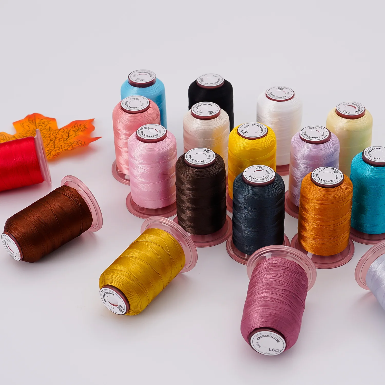 New 120D color small tube embroidery thread polyester ice silk tassel thread clothing special embroidery machine thread