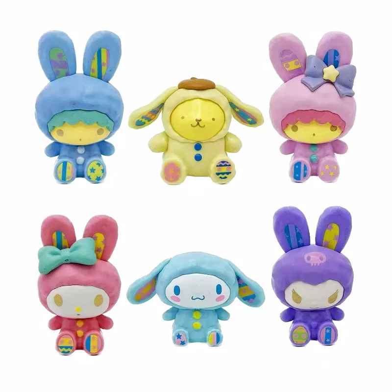 # 20 Cosplay Coniglio SANRIO Figurine My Melody Figure Kuromi Mystery Box Modello Giocattoli Anime Carino Cinnamoroll Twin Stars