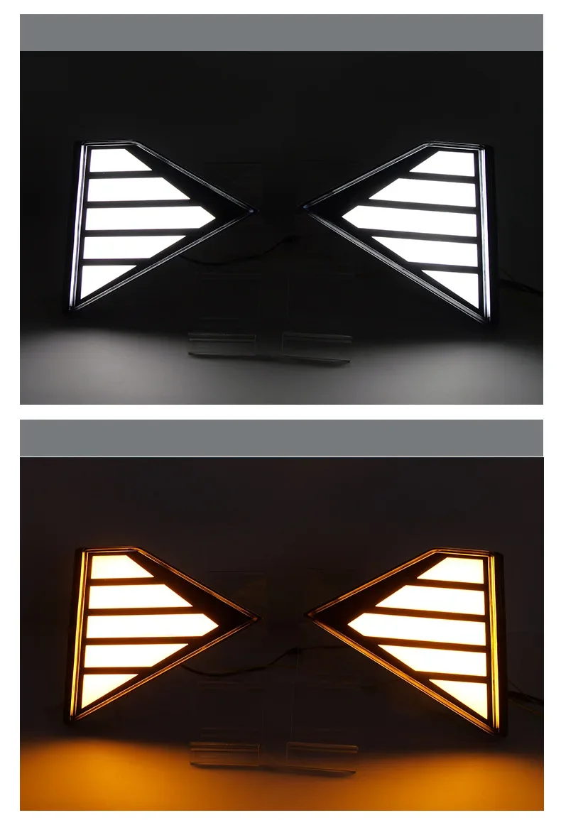 DRL For Toyota Hilux 2026 Low-end Version Car Led Daytime Running Light Dynamic Turn Signal Front Fog Lamp Modified 12V Daylight detail image 6