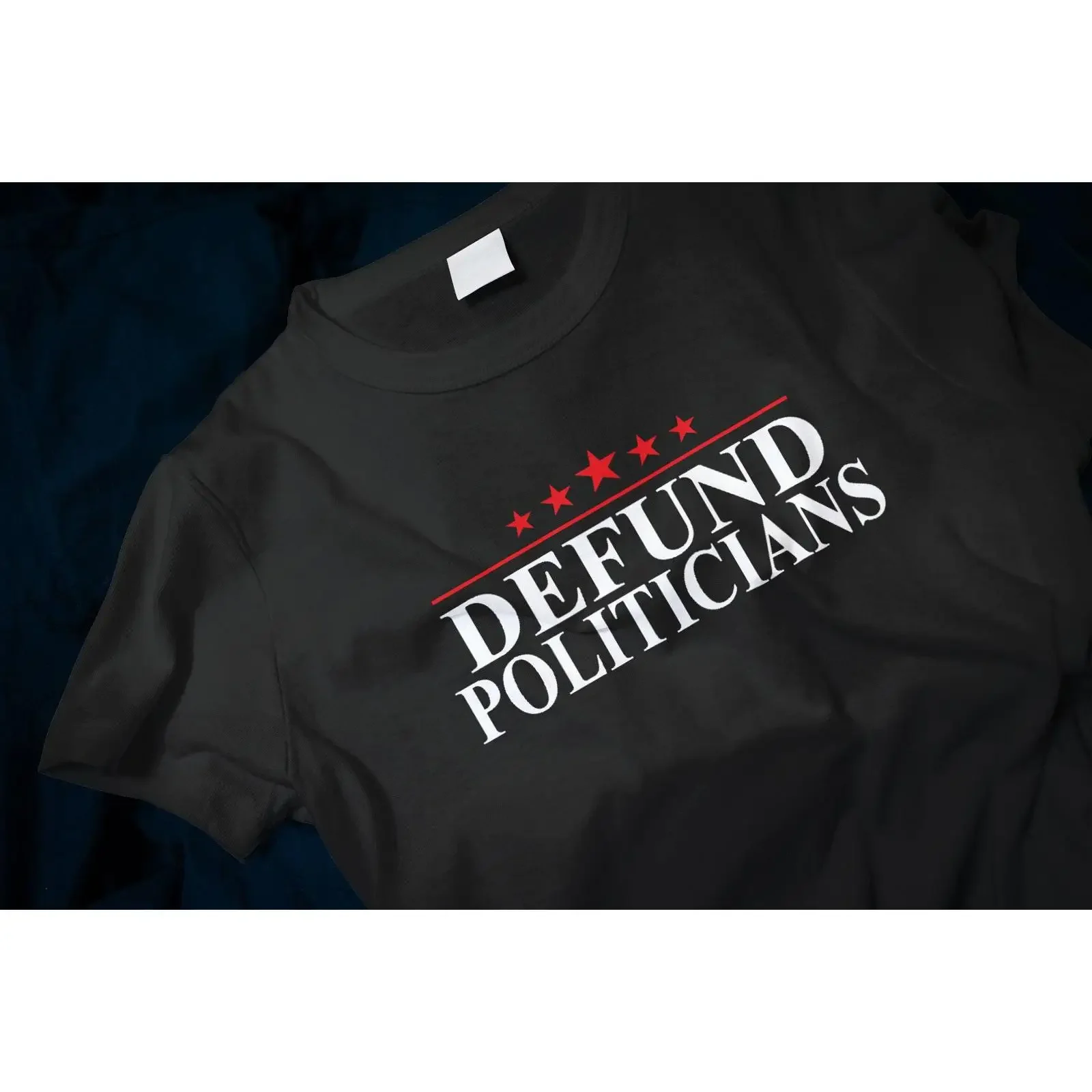 T-shirt classique Defund Politicians, style vintage, streetwear, unisexe, vêtements de créateur élégants pour homme, décontracté et polyvalent
