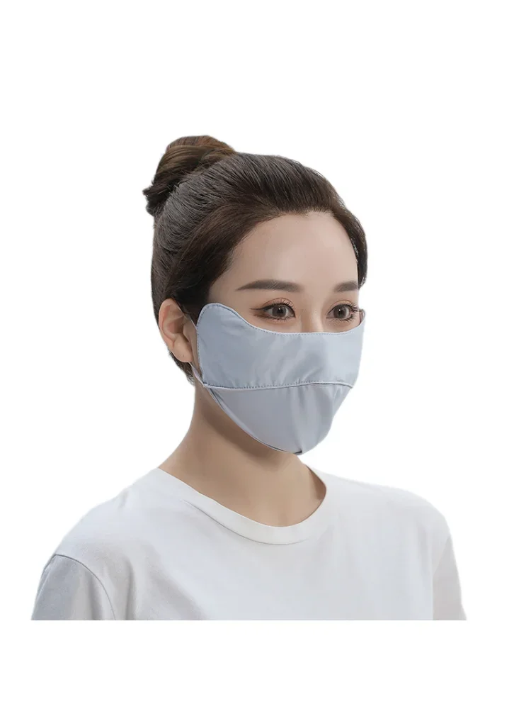 1pcs Women Men Ice Silk Sunscreen Mask Summer UV Protection Cycling Face Cover Breathable Washable Outdoor Sport Scarf Bandana