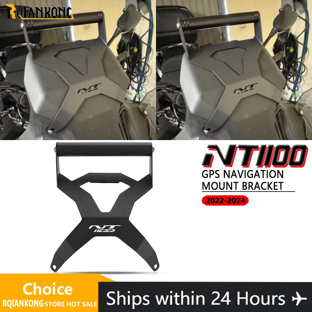 Uchwyt na telefon komórkowy GPS do nawigacji, mocowanie na kierownicę, przedłużka, stojak do Honda NT1100 NT 1100 DCT 2022 2023 2024