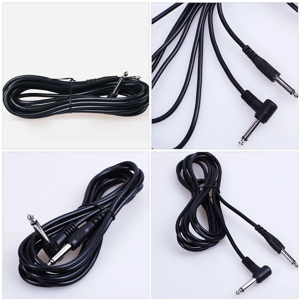 

2pcs Electric Guitar Audio Cable 6.35Mm Bass Connect Cable For Stage Studio Guitar Instrument Supplies Portable Audio Equipment