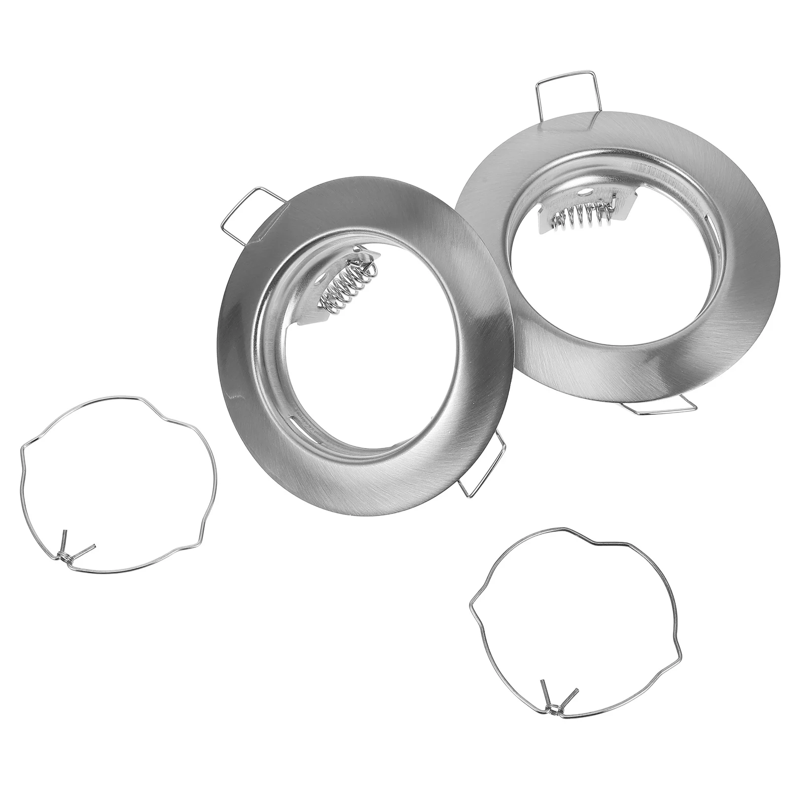 

2Pcs LED Recessed Lighting Frame Round Metal Trim Ring for Ceiling Spotlight Mounting Bracket Downlight Housing Remodel