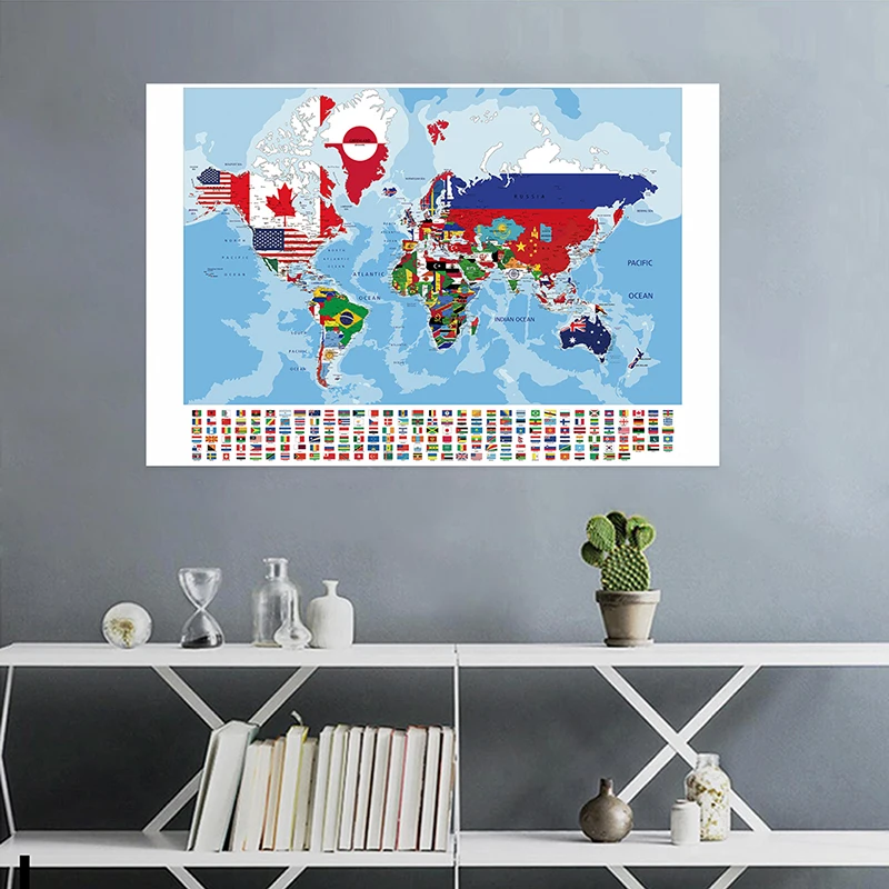 carte-du-monde-avec-drapeaux-affiche-murale-educative-sur-toile-decoration-pour-chambre-d'enfant-ecole-salon-decoration-de-la-maison