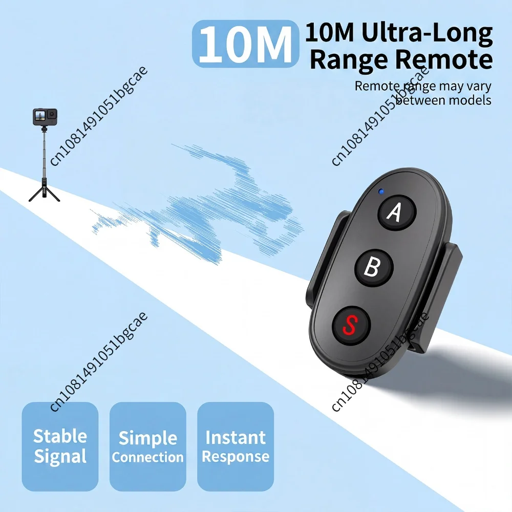 Bluetooth-compatible 5.3 Wireless Remote Controller for GoPro Hero 9-13 for Insta360 X3/X4/X5 Camera Remote Shutter