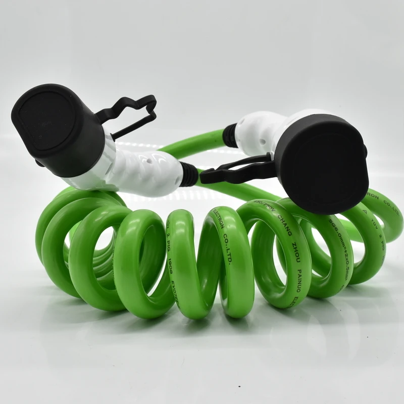 Cabo espiral Green Spring, tipo 2, plugue EV rápido, 5m, 621962