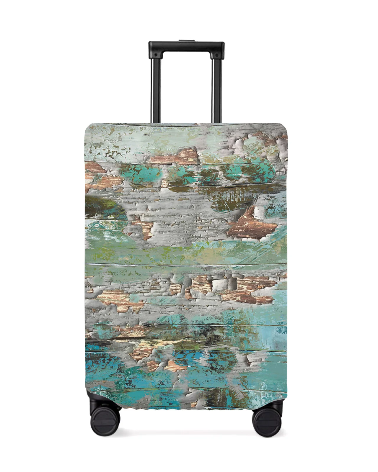 wood-grain-vintage-newspaper-texture-luggage-cover-stretch-baggage-protector-dust-cover-for-18-32-inch-travel-suitcase-case