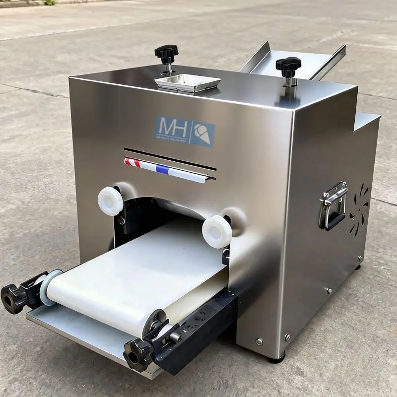 PS Stainless Steel Pizza Forming Machine Maquina De Pizza Dough Roller for Pizza Automatic Electric Commercial Dough Sheeter