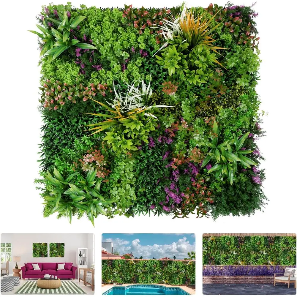 

40x 40 Artificial Grass Wall Panel, 3D Boxwood Hedge Green Wall Decor for Indoor and Outdoor Privacy Screens