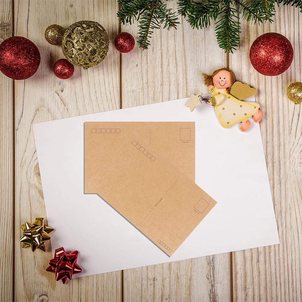 

40Pcs Kraft Postcards Blank 98x142mm Simple Elegant Kraft Paper Baby Shower Wedding Invitation DIY Painting Graffiti Sketch