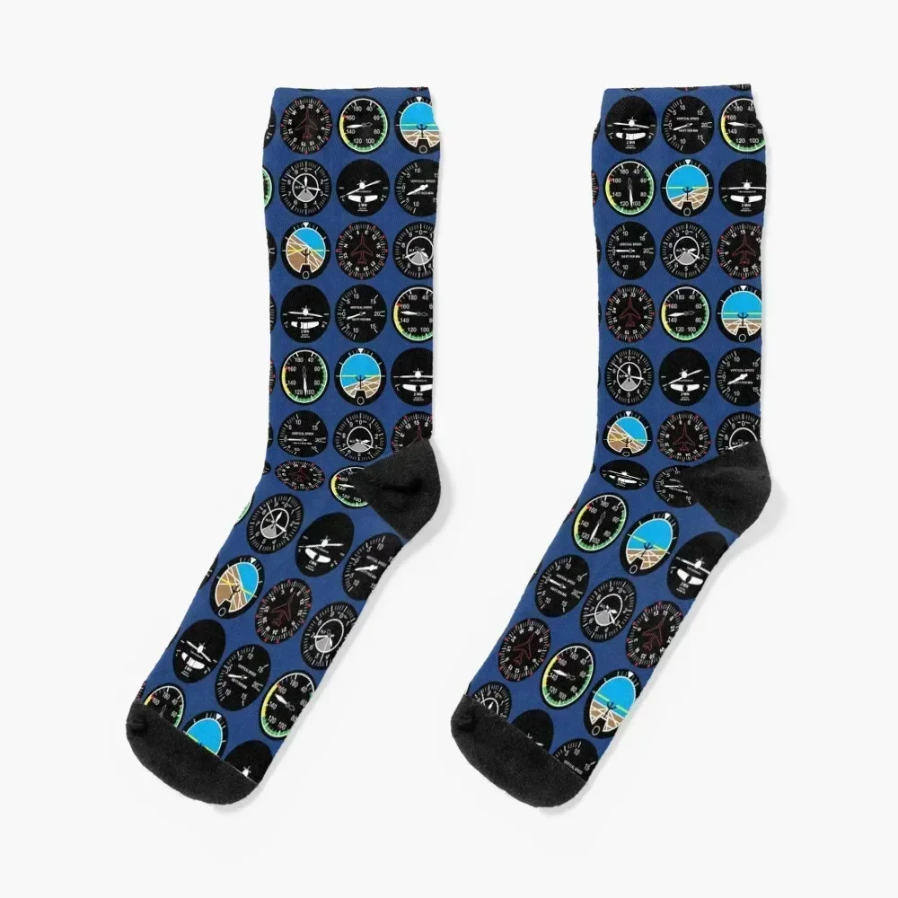 Flight Instruments Socks winter thermal essential happy cute Socks Girl Men's