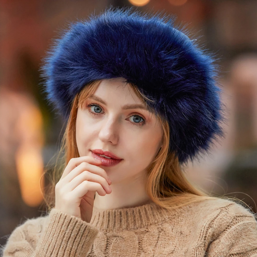 HT2849 Bombermütze Neue Dicke Warme Kunstfell Russische Mütze für Männer und Frauen Wildleder Wintermütze mit Ohrenklappen Damen Schneemütze Russische Uschanka-Mütze – Detail 11
