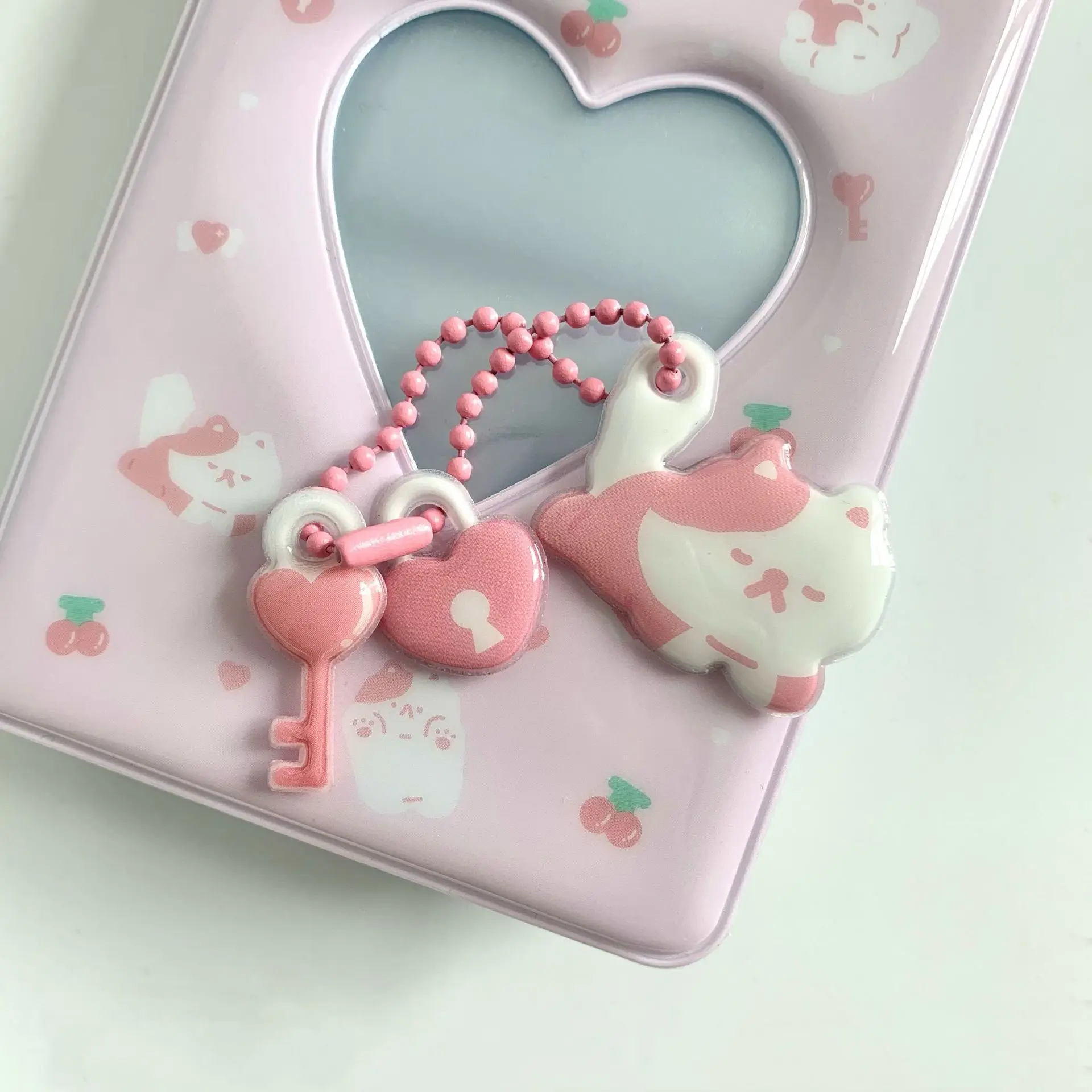 

Cute Bear Photo Album 3 Inch Love Heart Hollow Picture Storage Case Kpop Card Binder Name Card Book Photocard Holder 36 Pockets