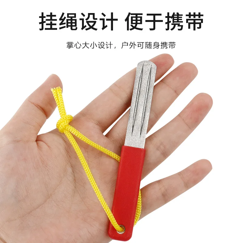 Single slot/double slot hook file, double-sided Fishing tool, grinding Hook tip Fly fishing Sea