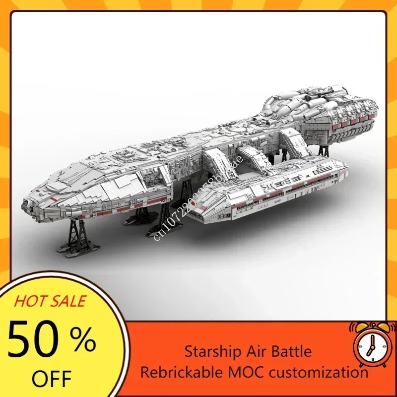 Space Military Custom MOC Battlestar Galactica 2.0 SpaceShip Battle Model  Architecture Education Puzzle Assembly Model Toy Gift