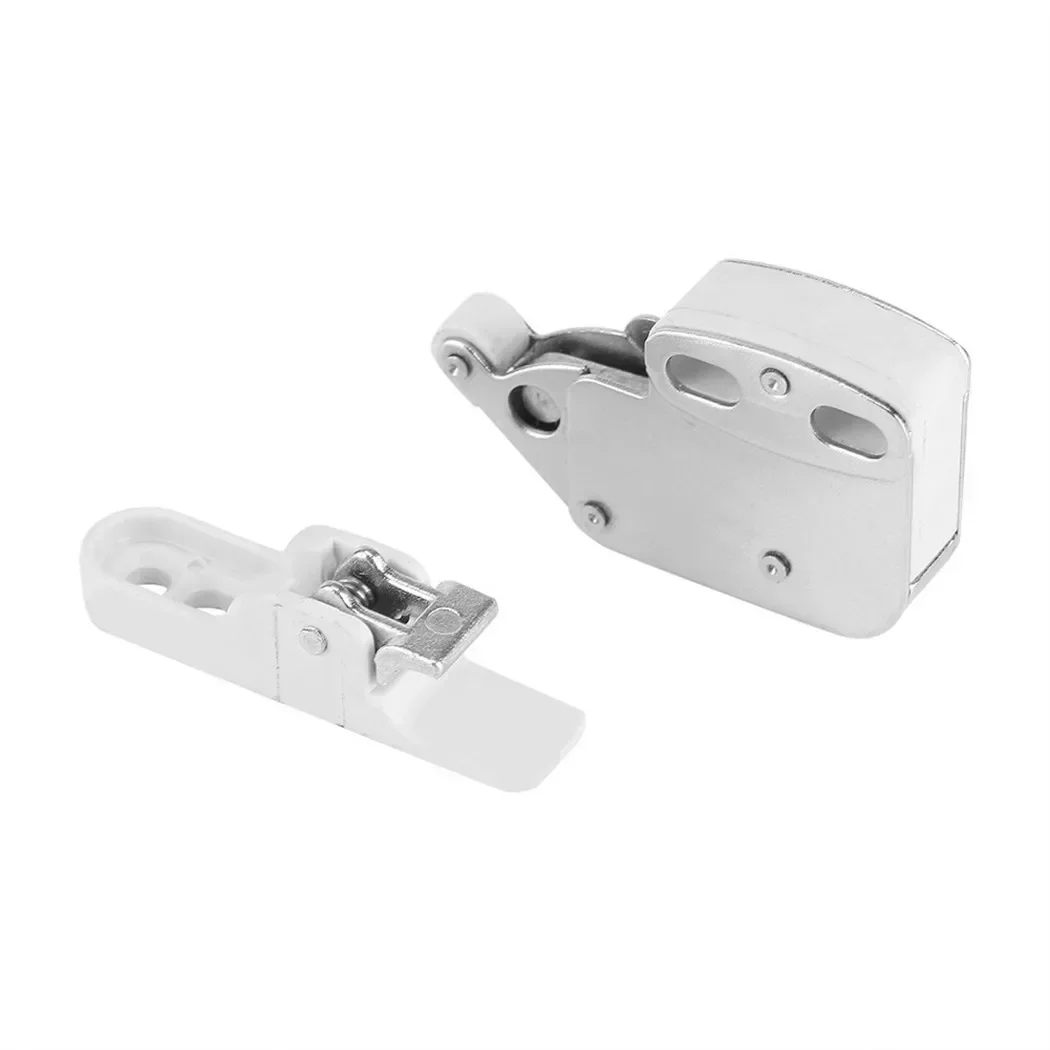 2Pcs Mini Touch Latch Automatic Spring Push Catch Bounce Lock For Cabinet Cupboard Doors Furniture Hardware Accessories