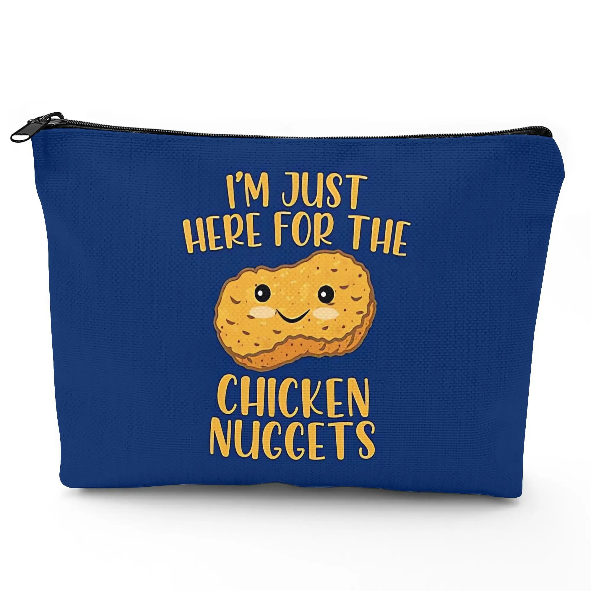 1 Piece Chicken Nugget-Shaped Makeup Bag - Multifunctional Zipper Pouch for Women, Perfect Travel Zipper Storage Bag, Fun Birthday Gift