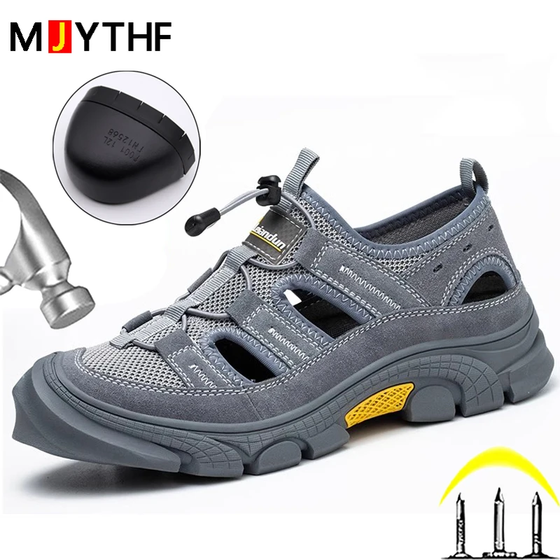 Summer Indestructible Shoes Security Men Sandals Puncture-Proof Work Safety Shoes Wear Resistant Work Sneakers Industrial Shoes
