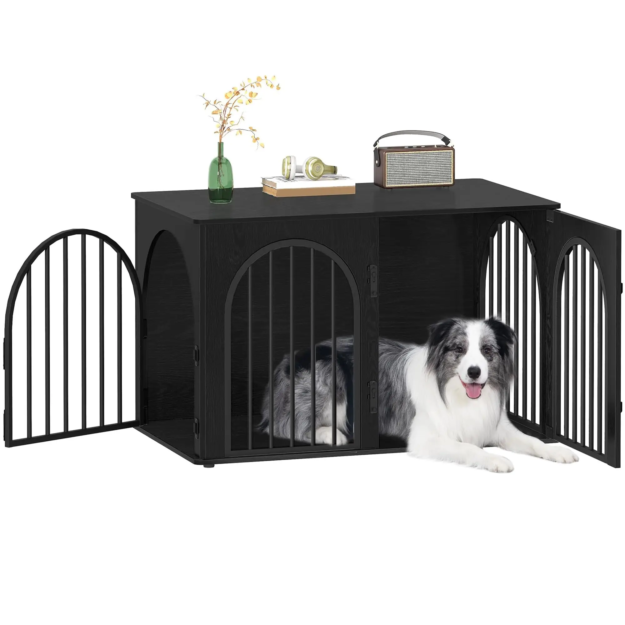 39.4 in Dog Crate Furniture,Dog Kennel Indoor for Medium/Large Dog