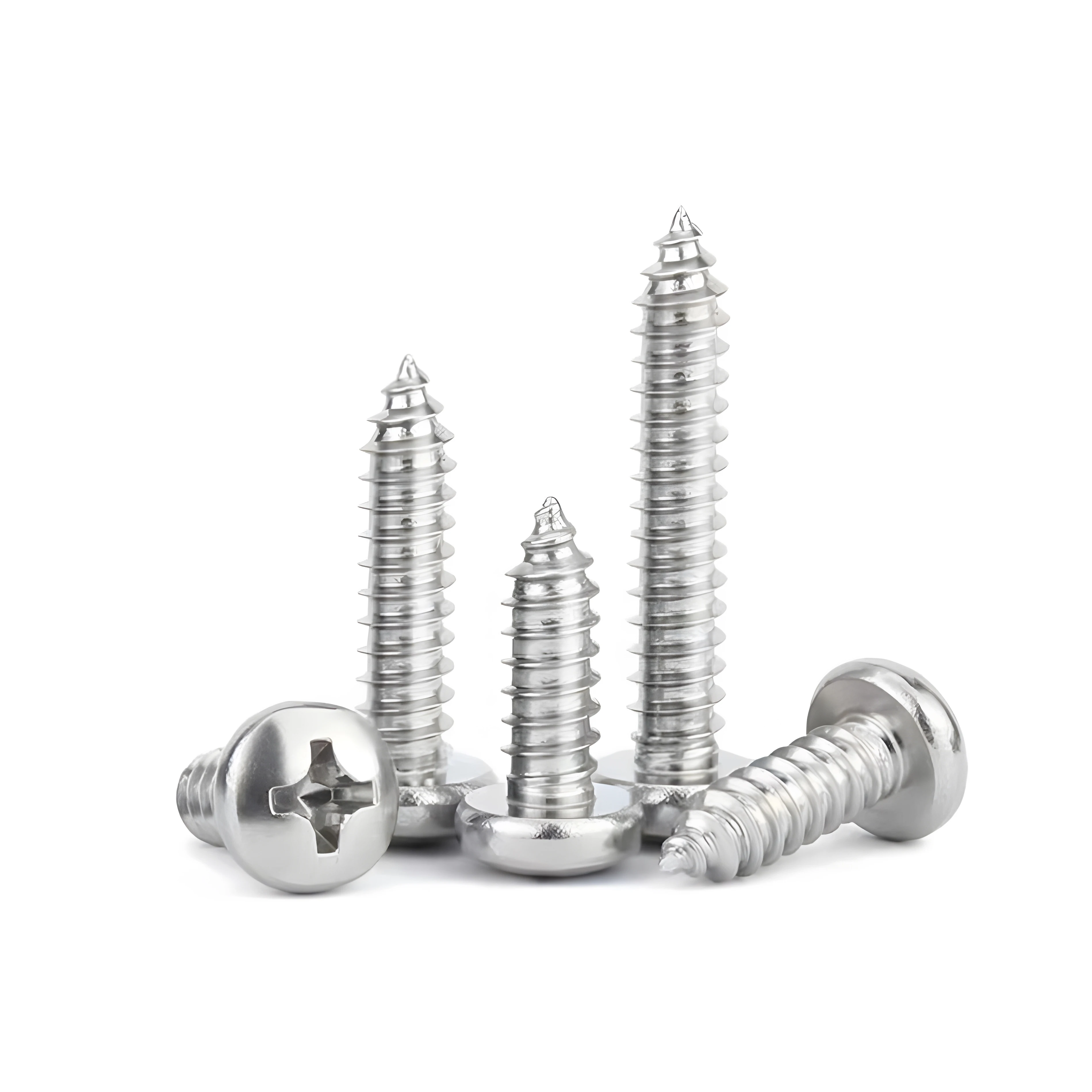 10-100pcs M1 M1.2 M1.4 M1.7 M2 M2.2 M2.6 M3 M4 M5 M6 stainless steel iron Cross pan head self-tapping screws