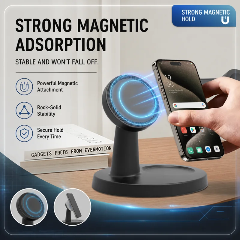 3 In 1 23W Magnetic Wireless Charger Portable Multi‑Function Desktop Fast Charging Station For iPhone 18 17 Airpods Apple Watch view 3