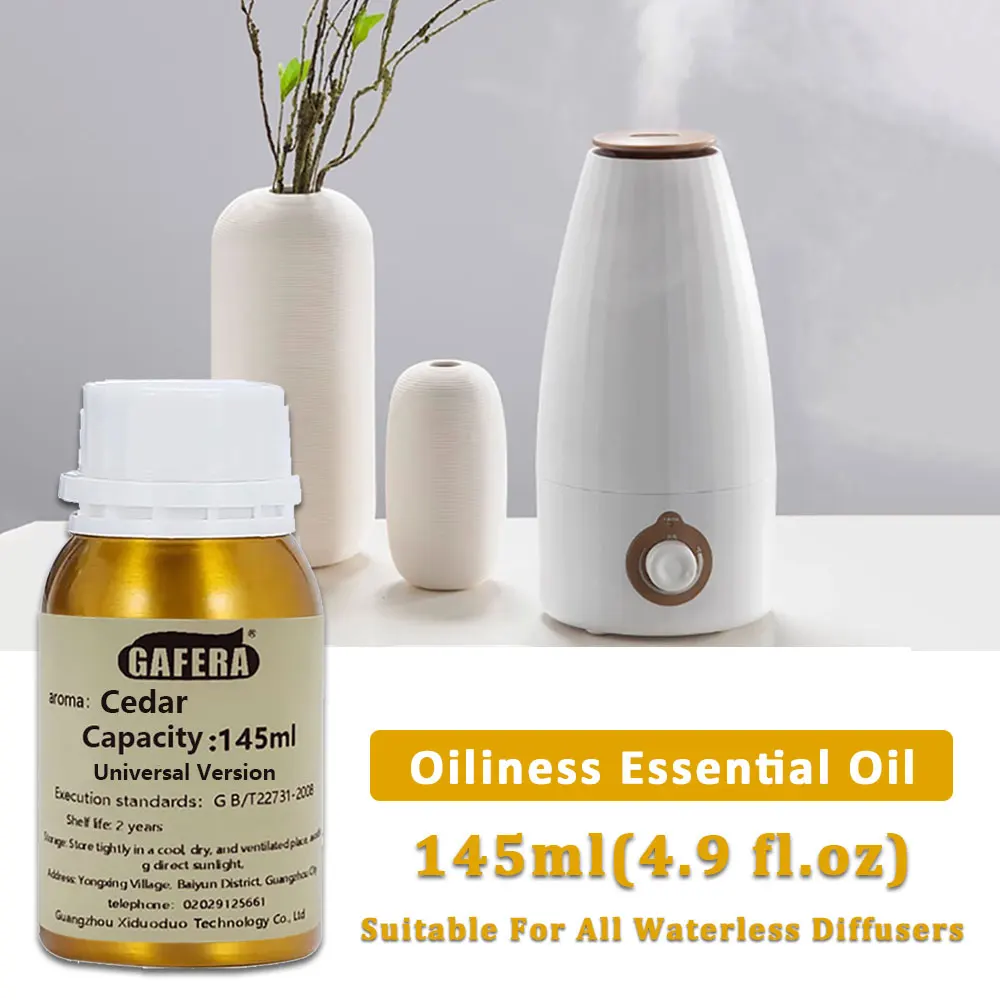 GAFERA 145ml (4.9 fl.oz) Cedar/Shangri-La Essential Oils - For All Waterless Diffuser, Aroma Diffuser Replenish Aromatherapy Oil
