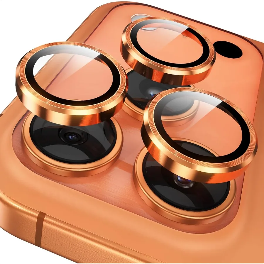 

Защитная пленка для объектива камеры для iPhone 17 Pro iPhone 17 Pro Max [1 лоток для установки на 1 шаг] Защитная пленка из закаленного стекла, металлическая инди