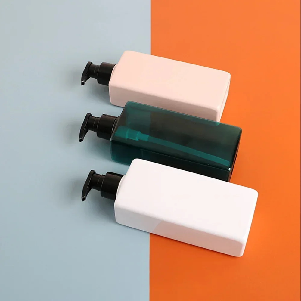 400ml Kwadratowy dozownik mydła Kwadratowe butelki wielokrotnego napełniania Łazienka Szampon Żel pod prysznic Balsam do mycia rąk Pojemnik na płyn 여행