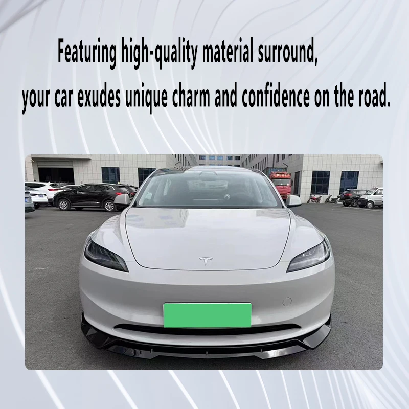 For Tesla 2024 Model3 highland TOPSTH Body Kit Matte black Rear Diffuser Spoiler Front Bumper Lip Side Skirt Car Accessories