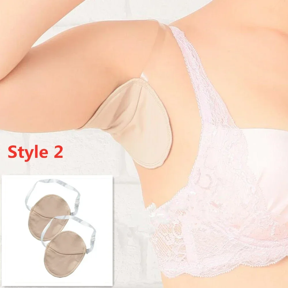 2pcs Washable Deodorant Armpit Absorbent Sweat Pads Summer Reusable Sweat Perspiration Perfume Absorbing Pad Underarm Guards