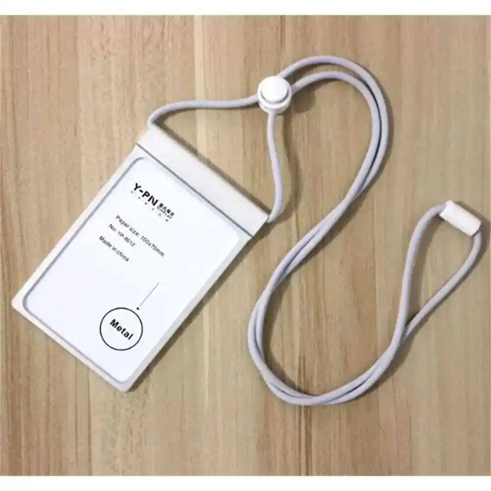 Aluminum Alloy Metal Id Card Sign Frame Name Badge Holder Cover With Lanyard - Image 3