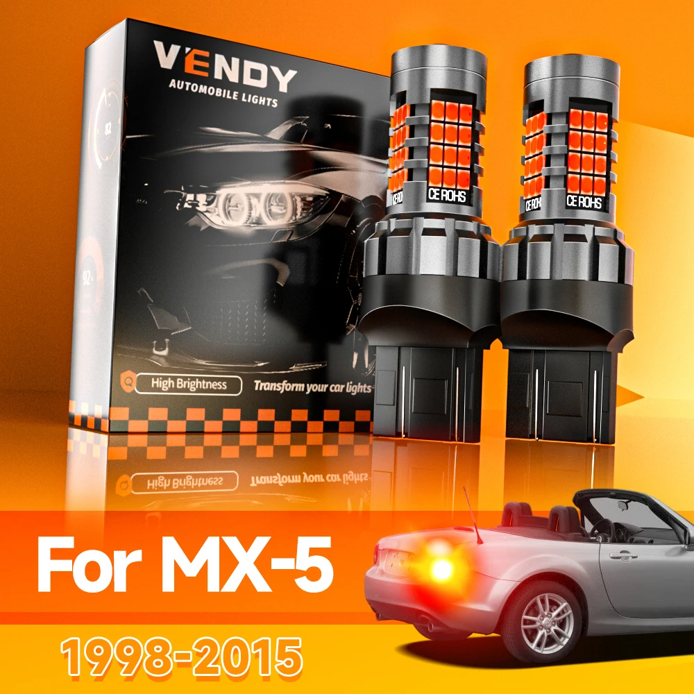 2 قطعة لمازدا MX-5 MX 5 MX5 NB NC 1998-2015 LED ضوء الفرامل 2005 2006 2007 2008 2009 2010 2011 2012 2013 Canbus اكسسوارات