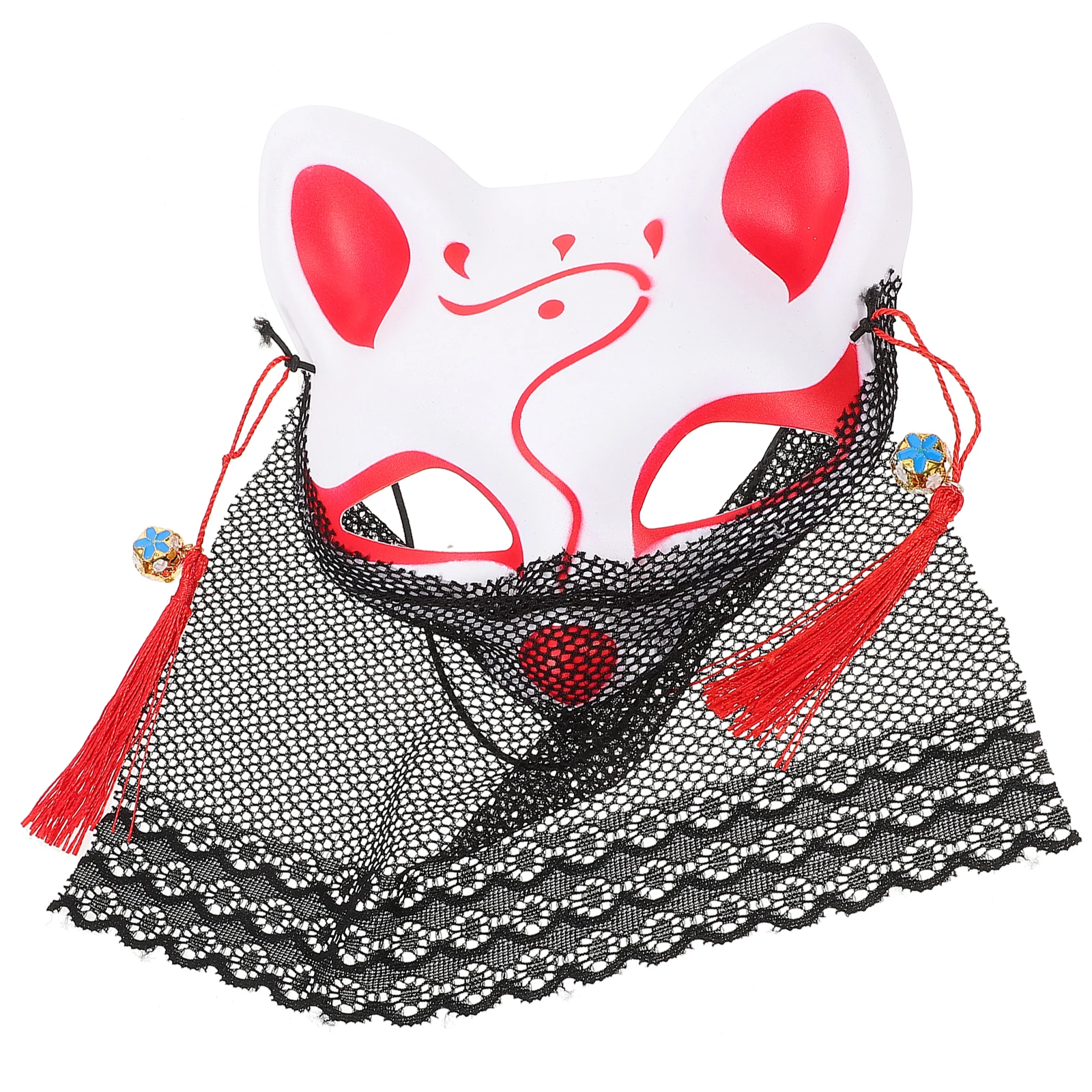 قناع وجه قطة من الدانتيل للهالوين أقنعة ثعلب لحفلات تنكرية ثعالب بلاستيكية مزخرفة ملكة جمال