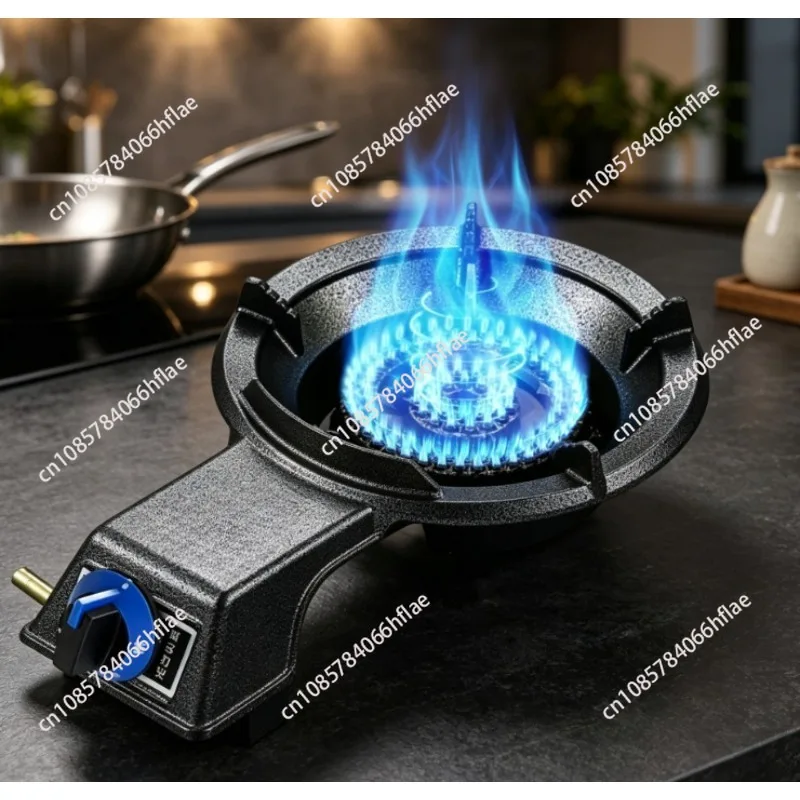 High Temperature Single Gas Burner, Energy Saving Fierce Fire Stove for Household Kitchen & Commercial Restaurant Use