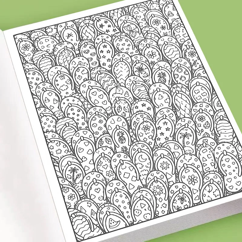 Funny Cartoon Doodle Trace & Color Book for Teens Adults, Therapeutic Relaxation Drawing Book for Indoor Self-Care Entertainment