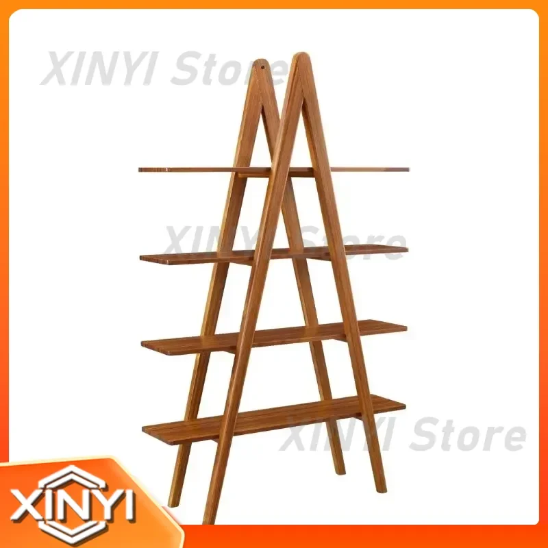 4-Tier Wood Bookshelf Floor Standing Bookcase for Home Office Bedroom Living Room Storage Cabinet Decorative Shelving Unit