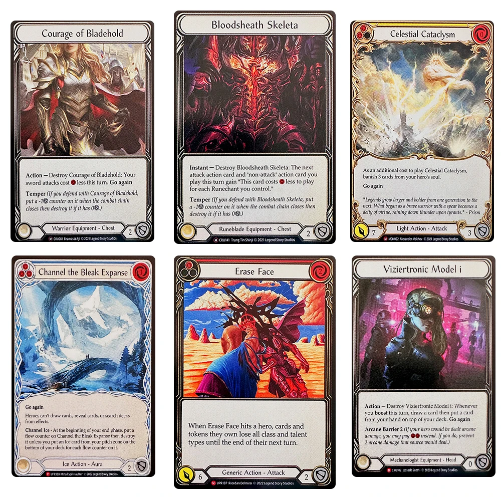 

Прокси-карты Flesh and Blood NON FOIL Карты «сделай сам» FAB TCG Коллекционные карты для игр EnIightened Strike Celestial Cataclysm Zipper Hit