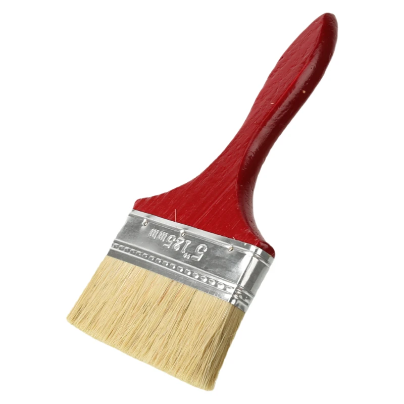 Griffpinsel mit Borstenhaar zum Malen, Wände und Möbeln, roter Griff fühlt sich angenehm an, um die Berührung von 5 Zoll an