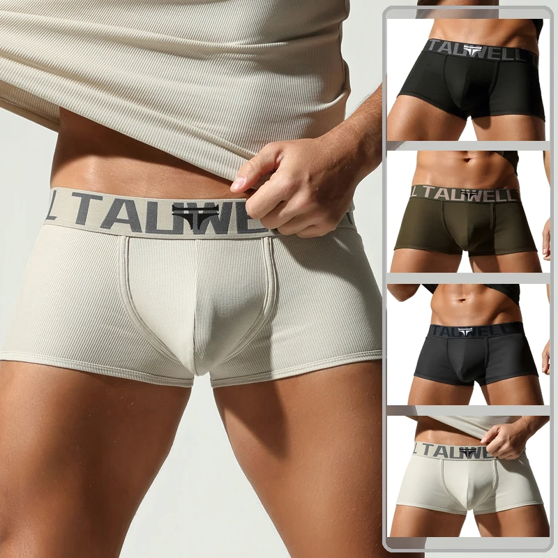 

TAUWELL мужские сексуальные однотонные трусы-боксеры с низкой талией 78,3% хлопок удобное дышащее нижнее белье для мужчин